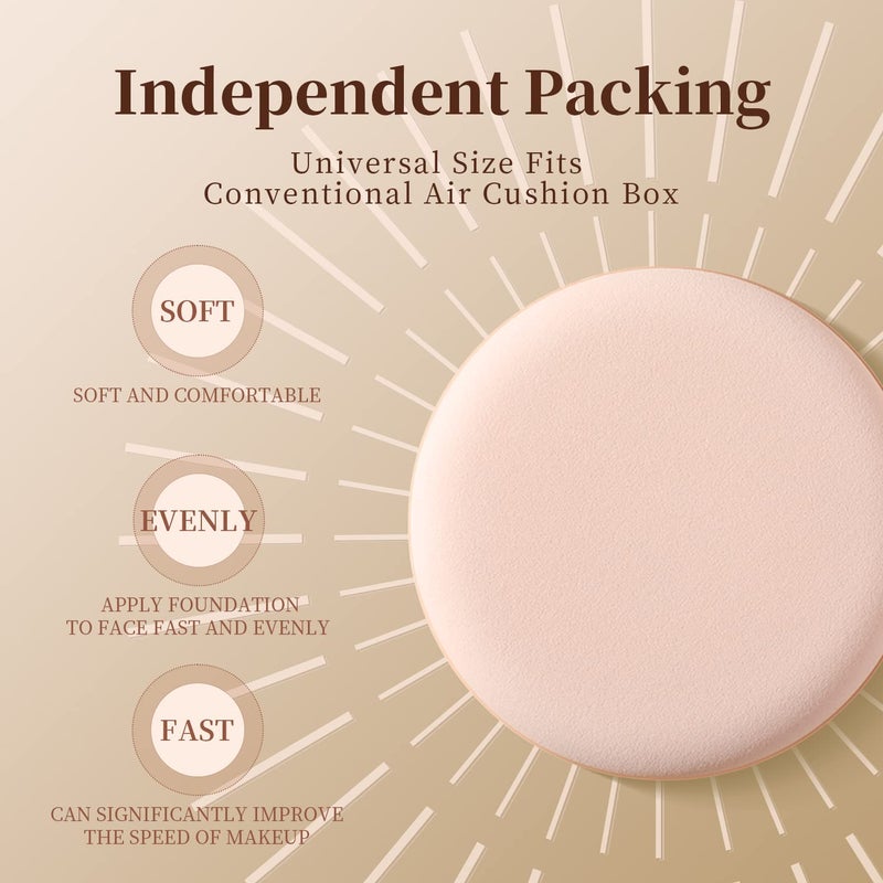 MOHOPE 8Pcs Air Cushion Makeup Sponges for Foundation with Portable Box | Latex-Free Blending Sponge for Liquid, Cream, Foundation and Powder | Round Powder Puff | Mix - Image 4
